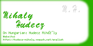 mihaly hudecz business card